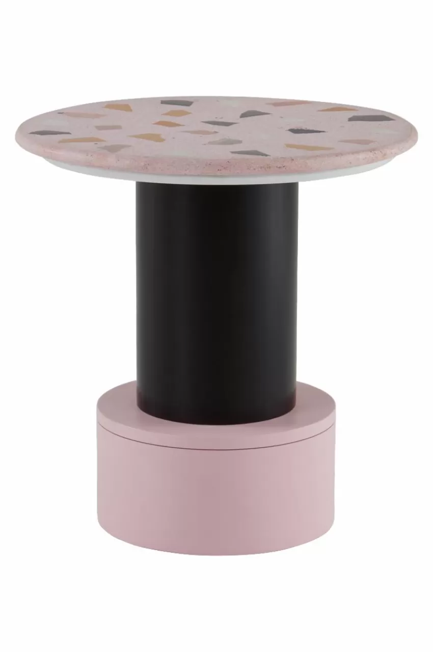 Bord*Jotex FRESNO Sidobord ø 50 Cm Svart/rosa