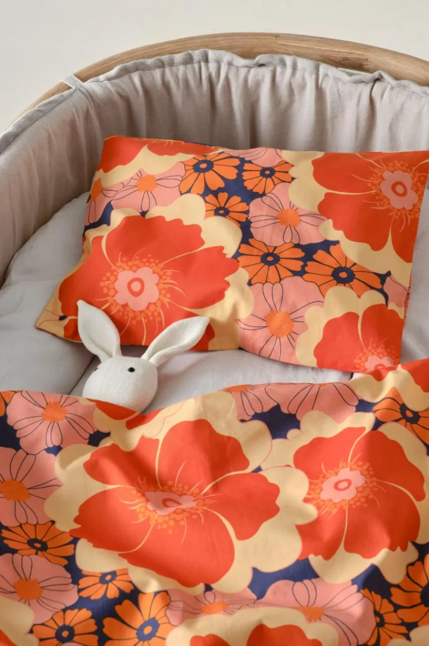 Barnsängkläder*Jotex FRIDA BABY Påslakanset Vagn/vagga Ekologisk Orange