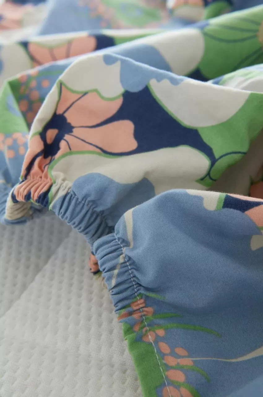 Barnsängkläder*Jotex FRIDA MINI Dra-på-lakan Ekologisk Blå