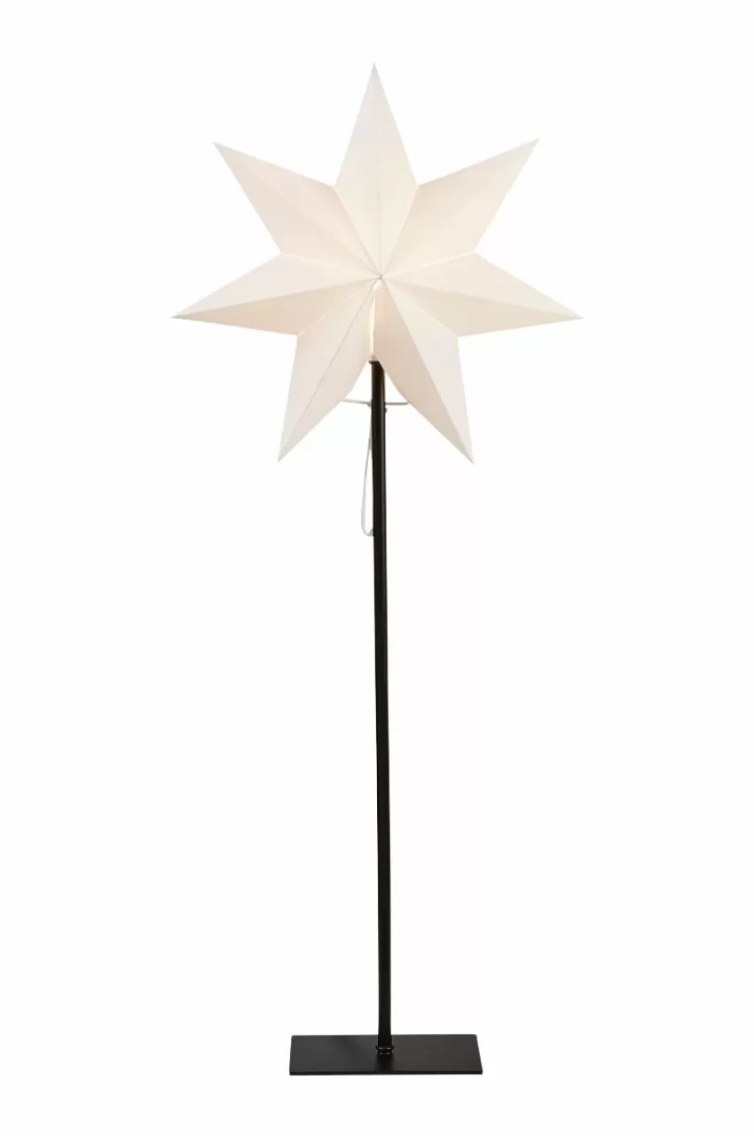 Julbelysning*Jotex FROZEN Stjärna På Fot 85cm Vit