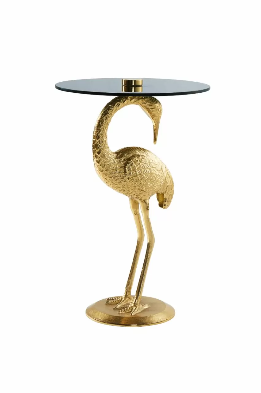 Bord*Jotex GALAPAGOS Sidobord ø 40 Cm Svart/mässing