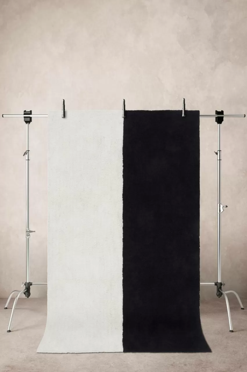 Bomulls- & Trasmattor*Jotex GIGA Bomullsmatta 140x270 Cm - Ekologisk Svart/Vit