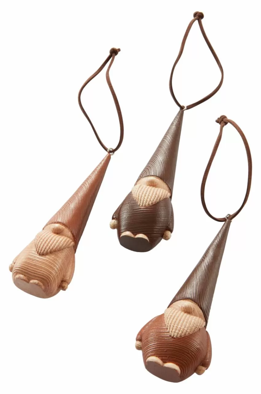 Juldekoration*Jotex GNOMISAR Dekorationshänge 3-pack Brun/beige