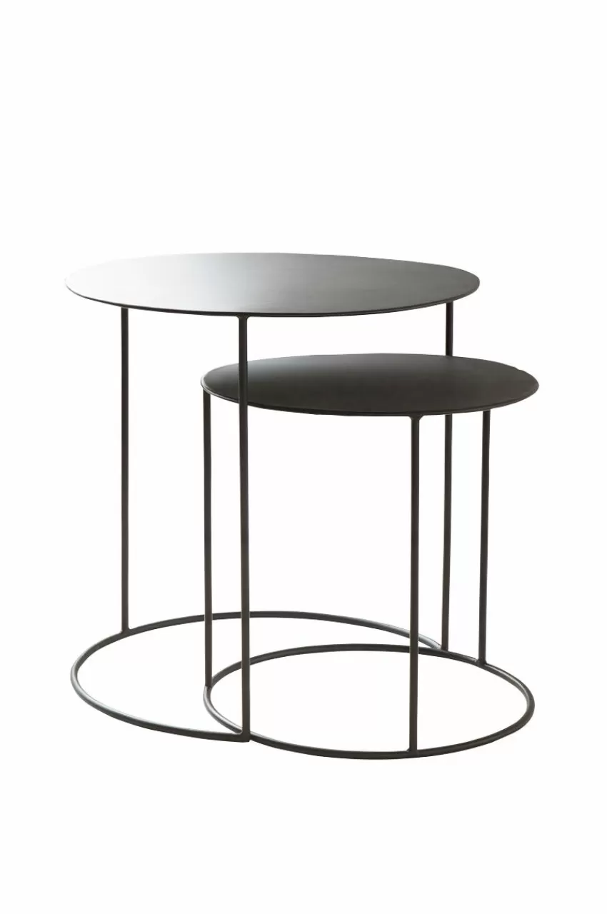 Bord*Jotex GRENOBLE Sidobord 2-pack ø 40 Cm, ø 50 Cm Svart
