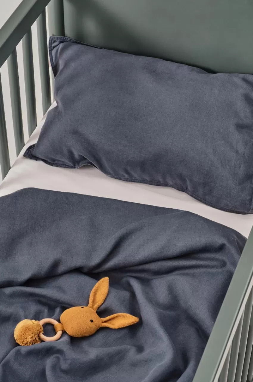 Barnsängkläder*Jotex HANNAH MINI Påslakanset Spjälsäng Åskblå