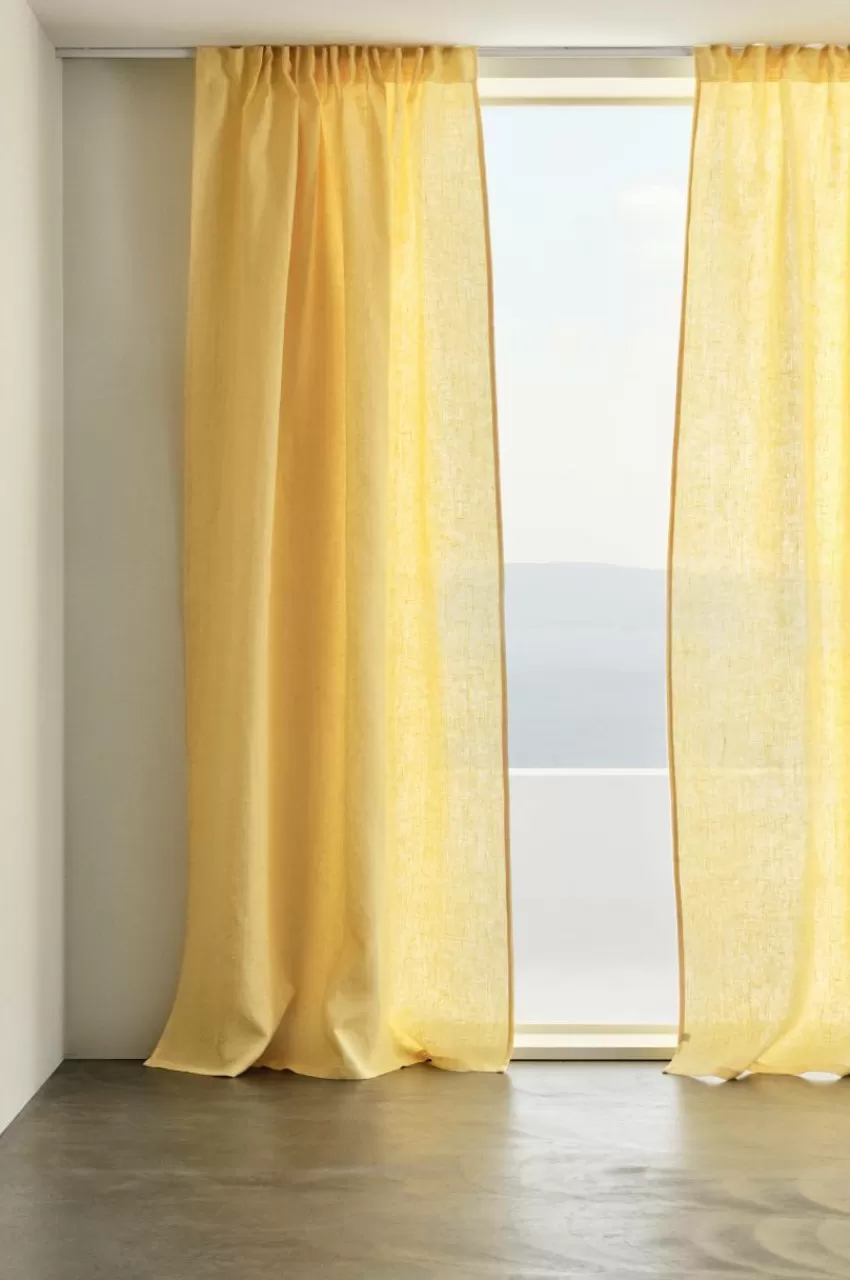 Linnegardiner | Multifunktionsgardiner*Jotex HEDDIE Linnegardin 2-pack Gul