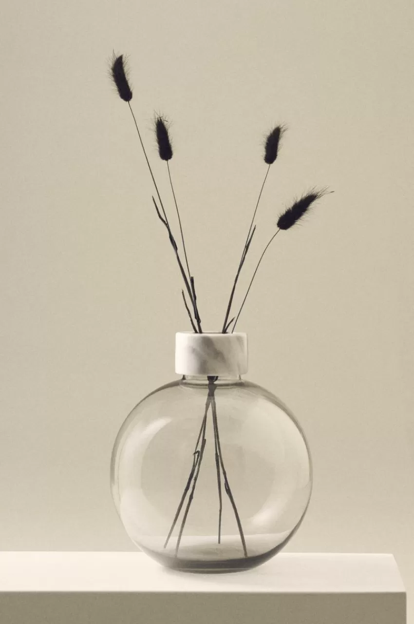 Vaser*Jotex HILLEVI Glasvas - Höjd 28,5 Cm Grå