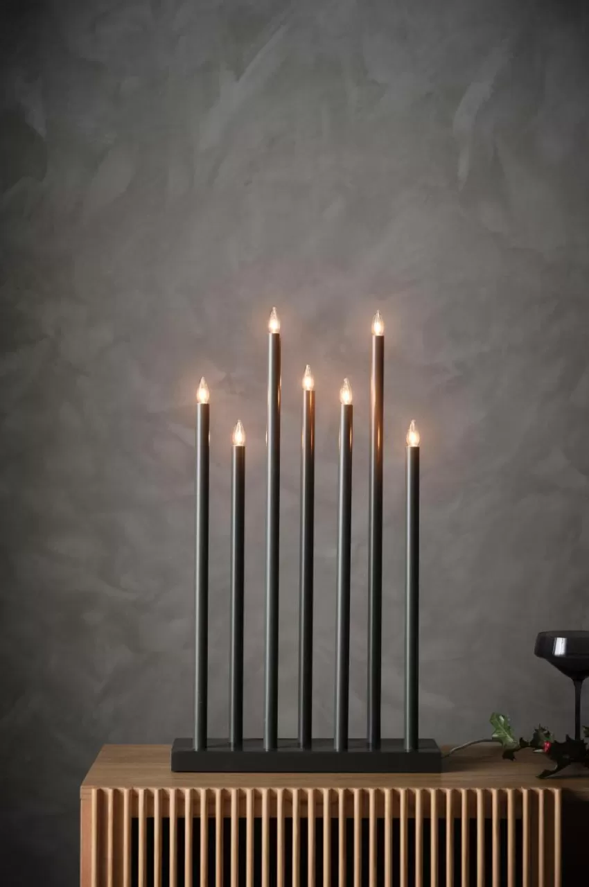 Julbelysning*Jotex HOLY Elljusstake Grå