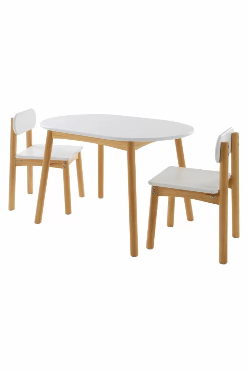 Barnmöbler | Barnmöbler Deal*Jotex HULTA OVAL Barnbord Med 2 Stolar Vit/furu