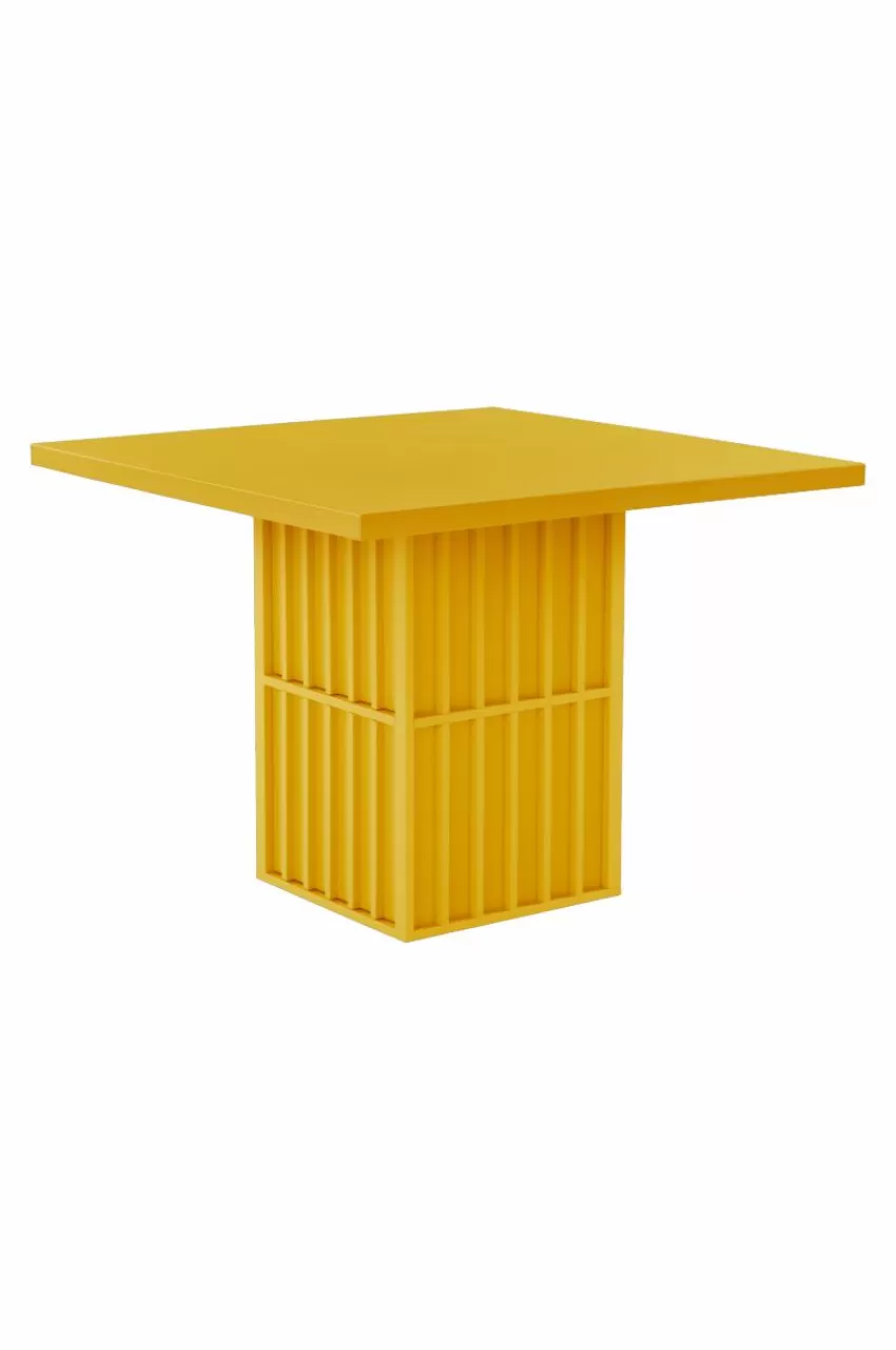 Bord*Jotex IKSEON Matbord 100x100 Cm Gul