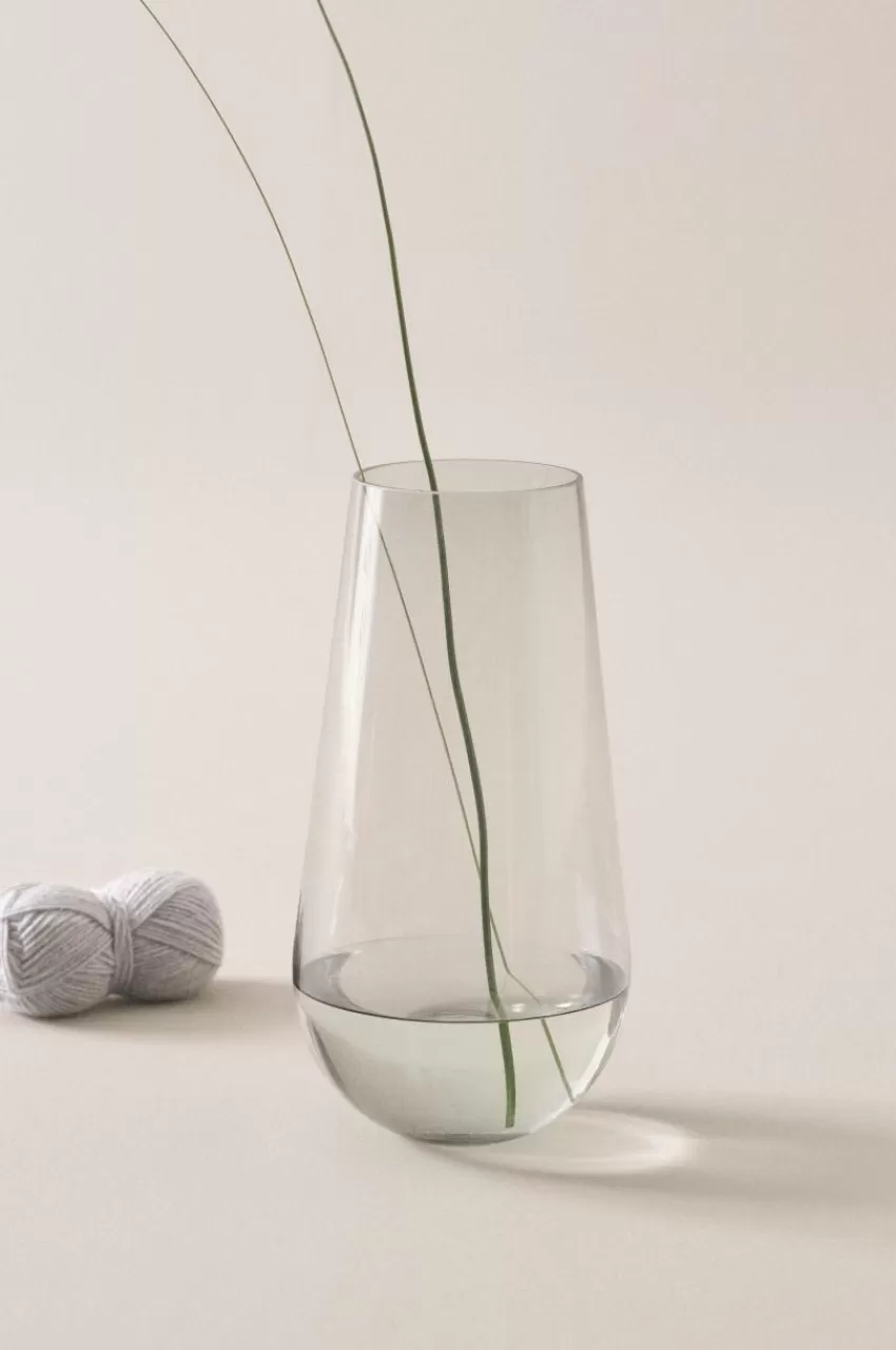 Vaser*Jotex JAQUELINE Glasvas - Höjd 36 Cm Grå