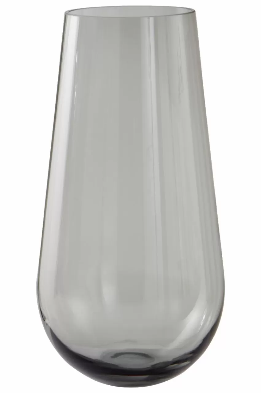 Vaser*Jotex JAQUELINE Glasvas - Höjd 36 Cm Grå