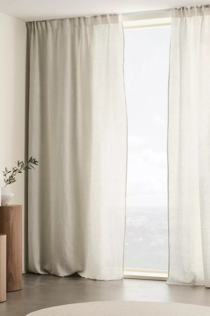 Linnegardiner | Multifunktionsgardiner*Jotex JONIE Linnegardin 2-pack Linnebeige