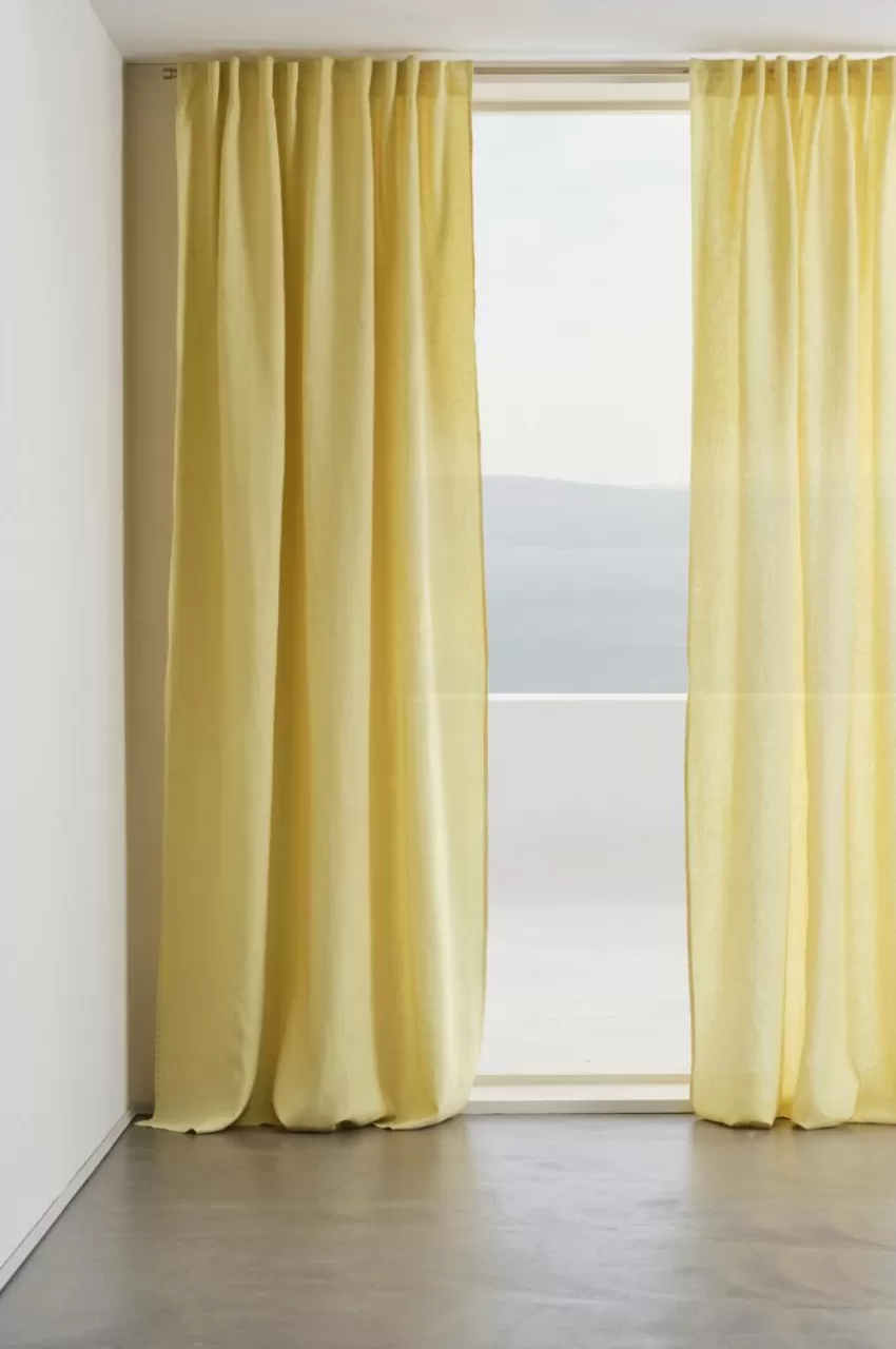 Linnegardiner | Multifunktionsgardiner*Jotex JONIE Linnegardin 2-pack Gul
