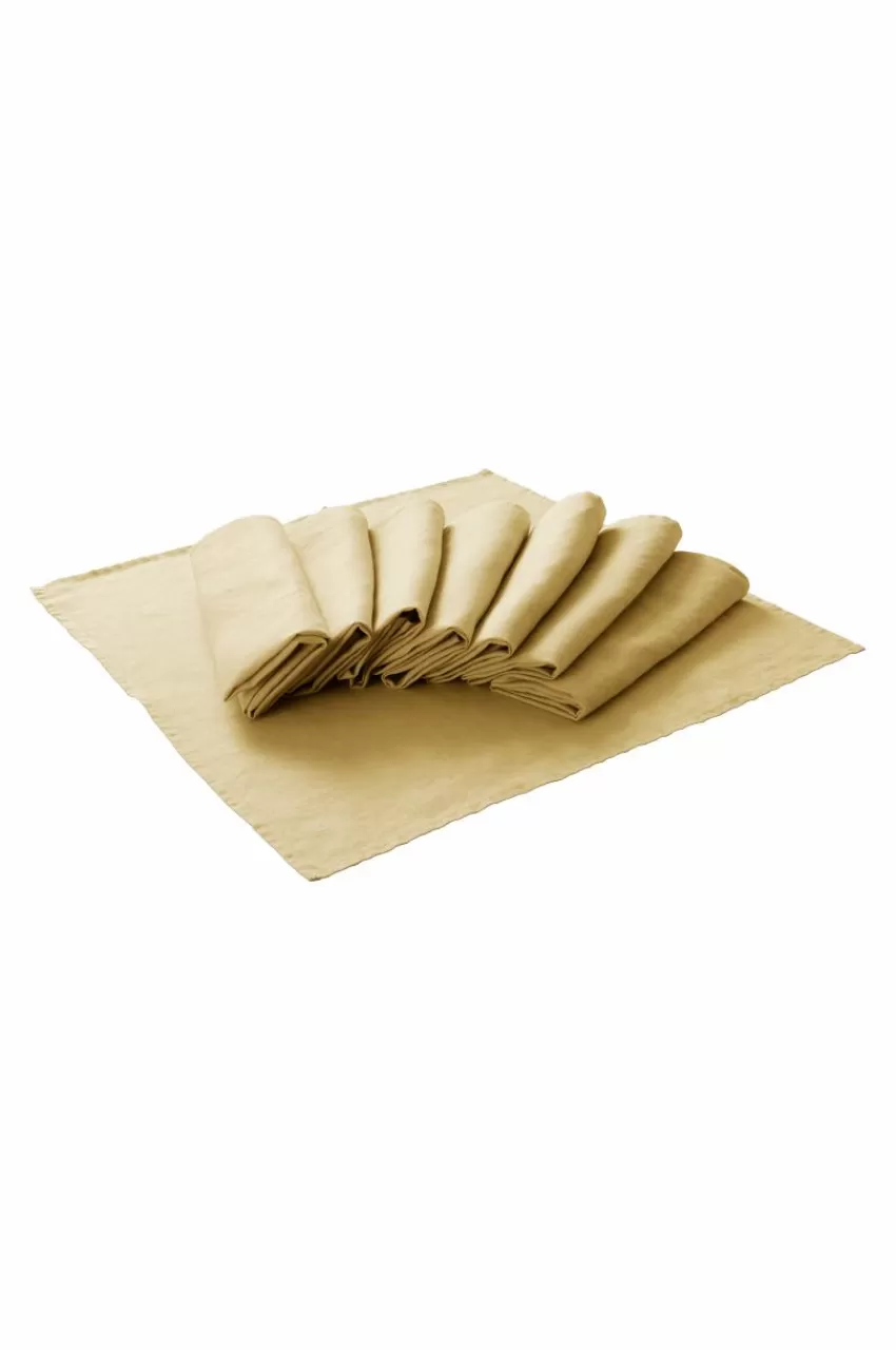 Servetter*Jotex JONIE Linneservett 8-pack Gul