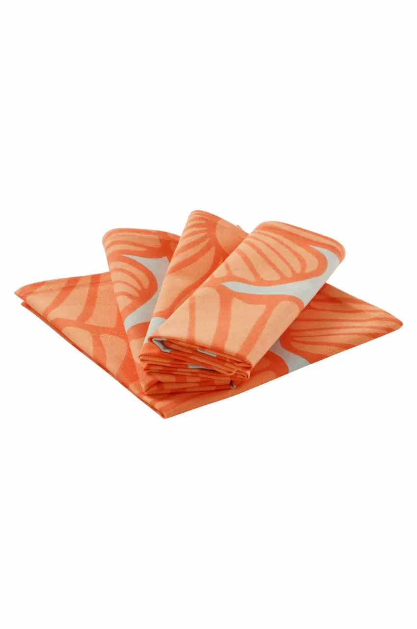 Servetter*Jotex JOSIE Servett 4-pack Blå/aprikos