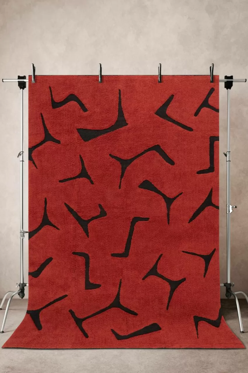 Bomulls- & Trasmattor*Jotex JUNIPER Bomullmatta 200x300 Cm Rost/Svart