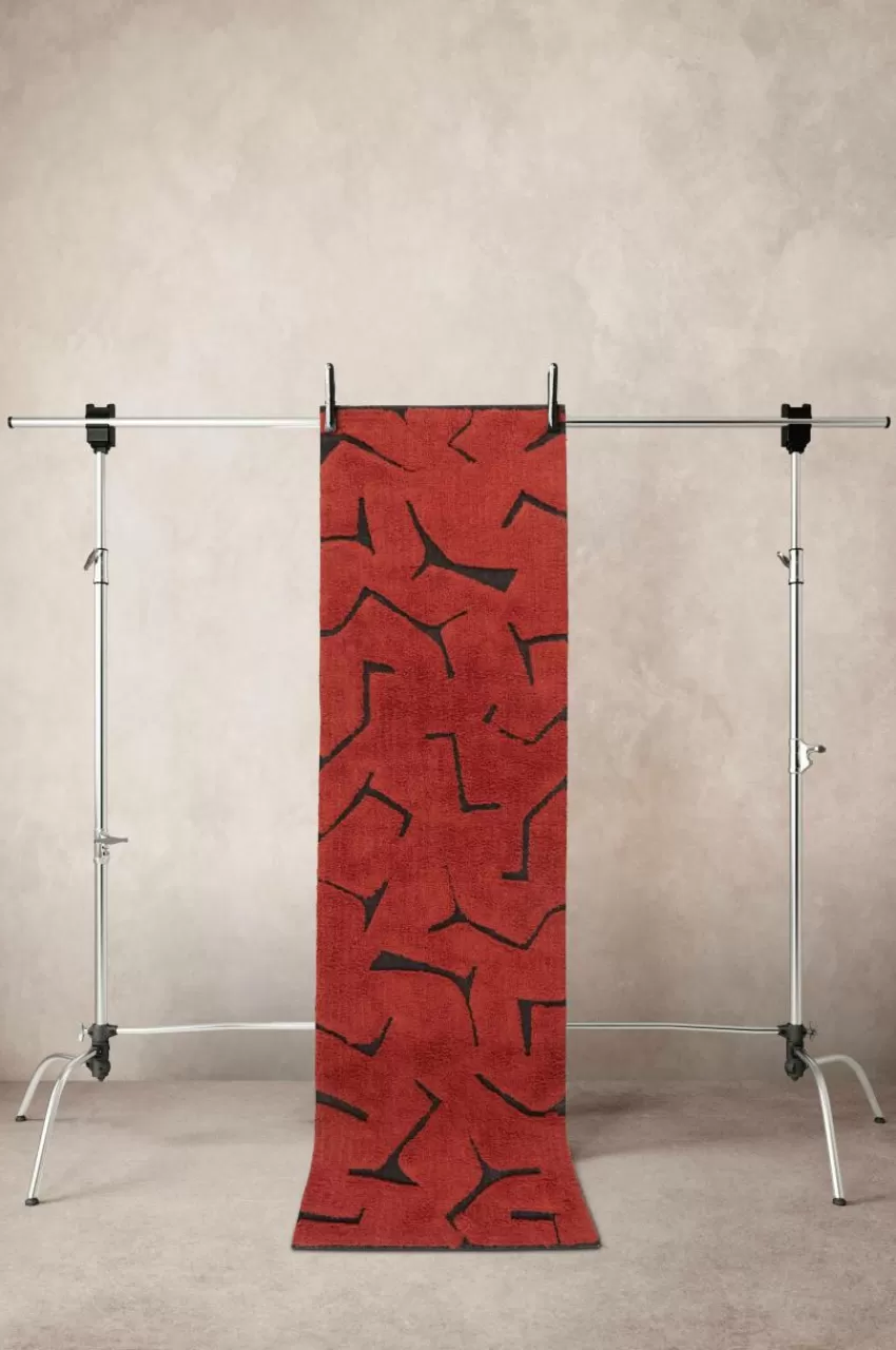 Bomulls- & Trasmattor*Jotex JUNIPER Bomullsmatta 70x250 Cm Rost/Svart