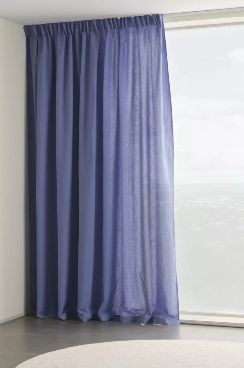 Linnegardiner | Multifunktionsgardiner*Jotex KIT Linnegardin 1 Längd Extra Bred Blå lavendel
