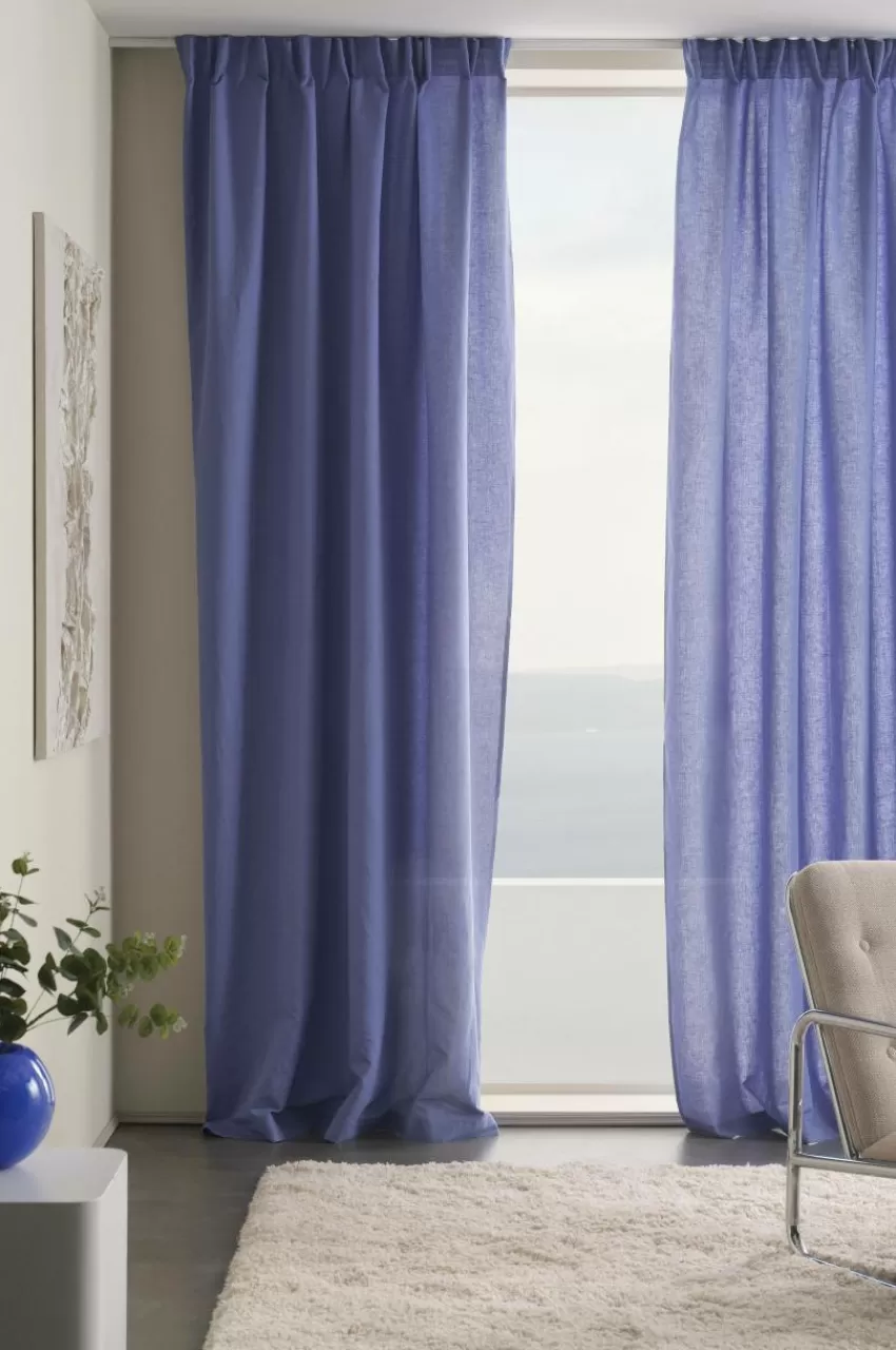 Linnegardiner | Multifunktionsgardiner*Jotex KIT Linnegardin 2-pack Blå lavendel