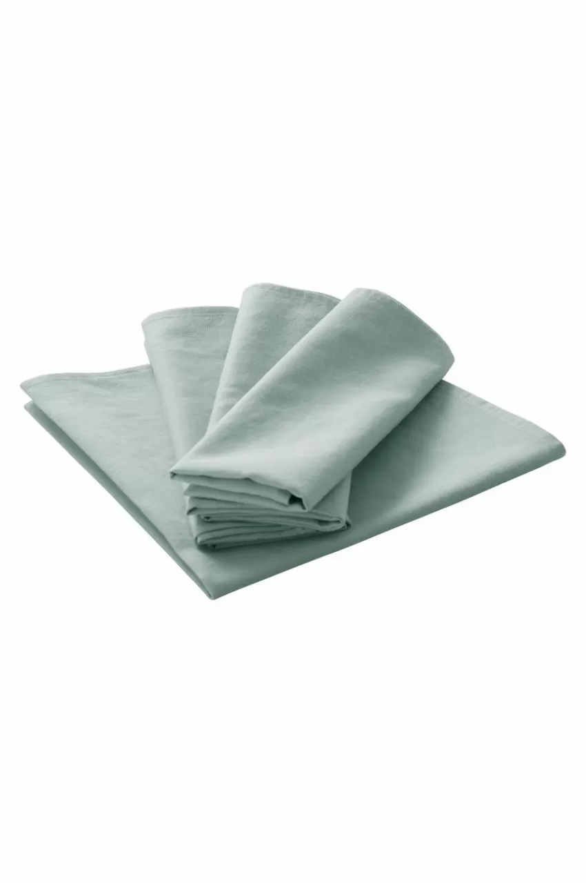 Servetter*Jotex KIT Linneservett 4-pack Ljus dimgrön