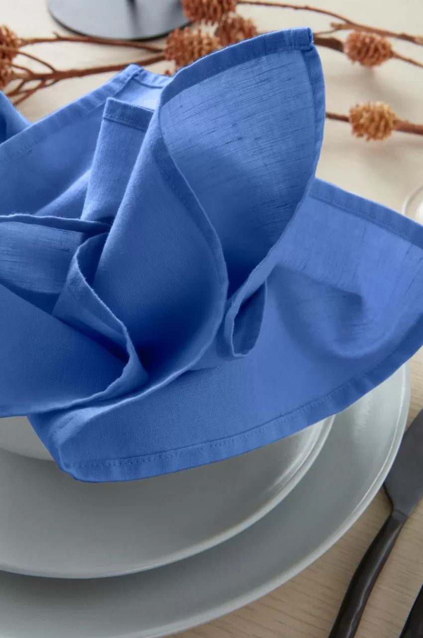 Servetter*Jotex KIT Linneservett 4-pack Blå lavendel