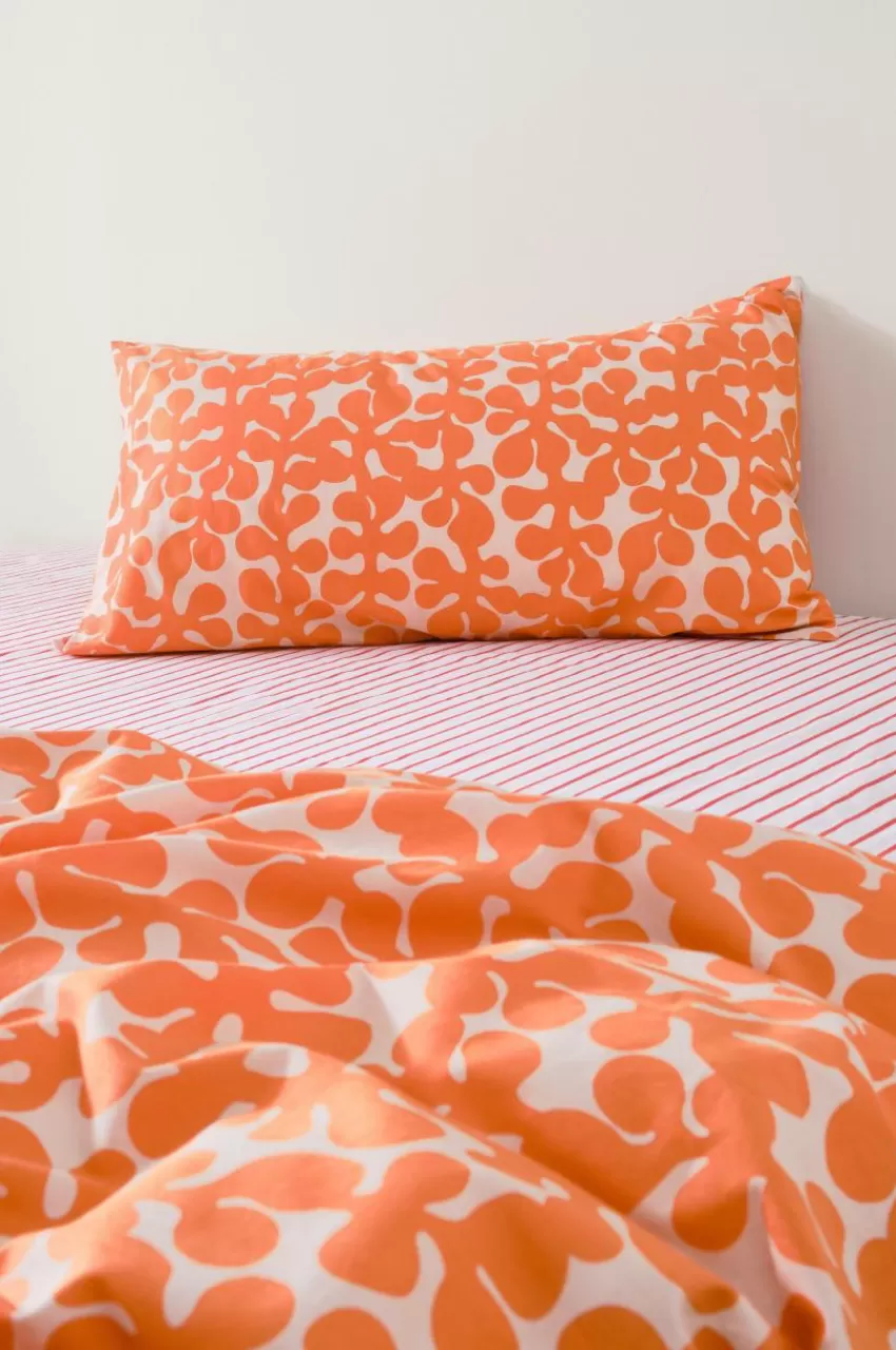 Örngott*Jotex KNOTA 90x50 Cm Ekologisk örngott Persika/orange