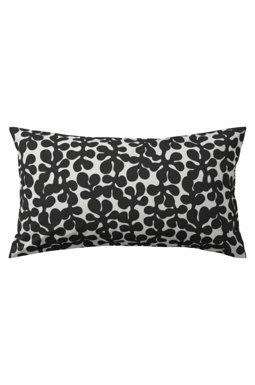 Örngott*Jotex KNOTA 90x50 Cm Ekologisk örngott Vit/svart