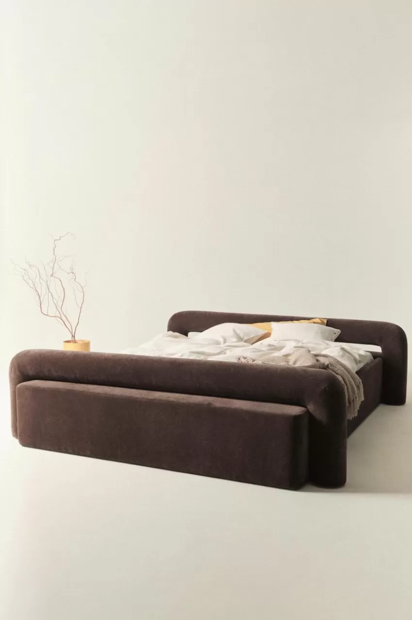 Sängramar*Jotex KOMORO Sängram 160 Cm Varm gråbrun