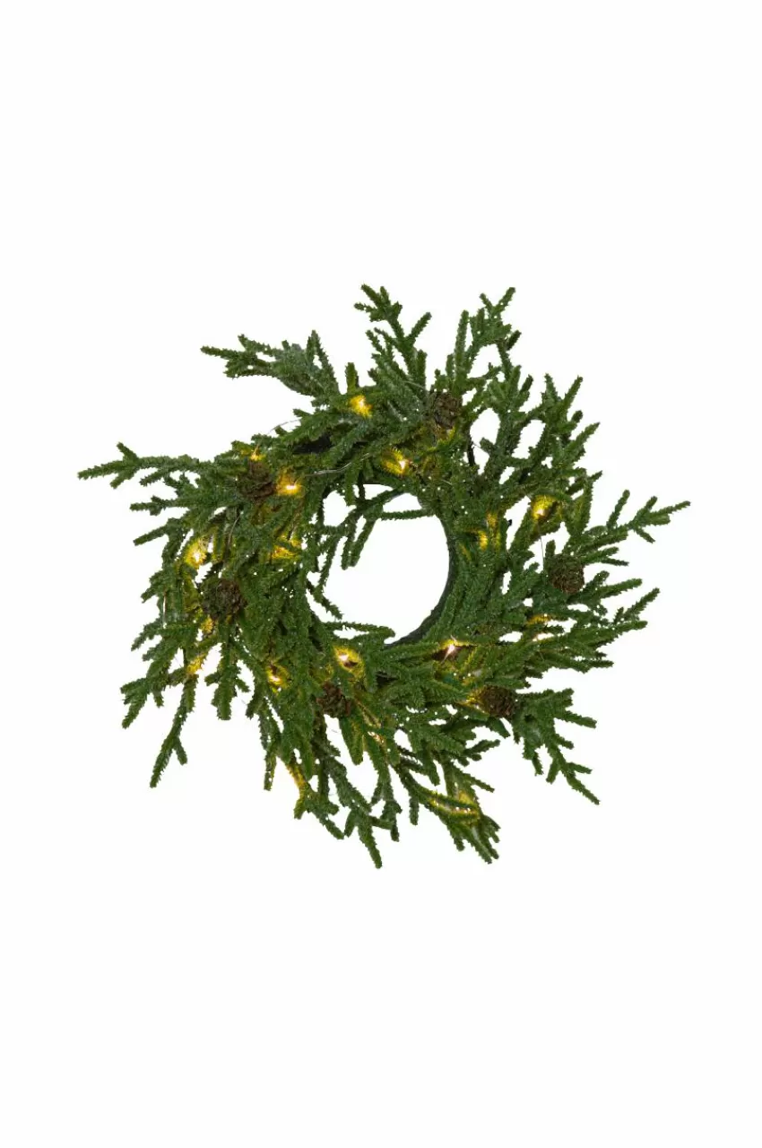 Julbelysning*Jotex Krans Lummer 38cm Green
