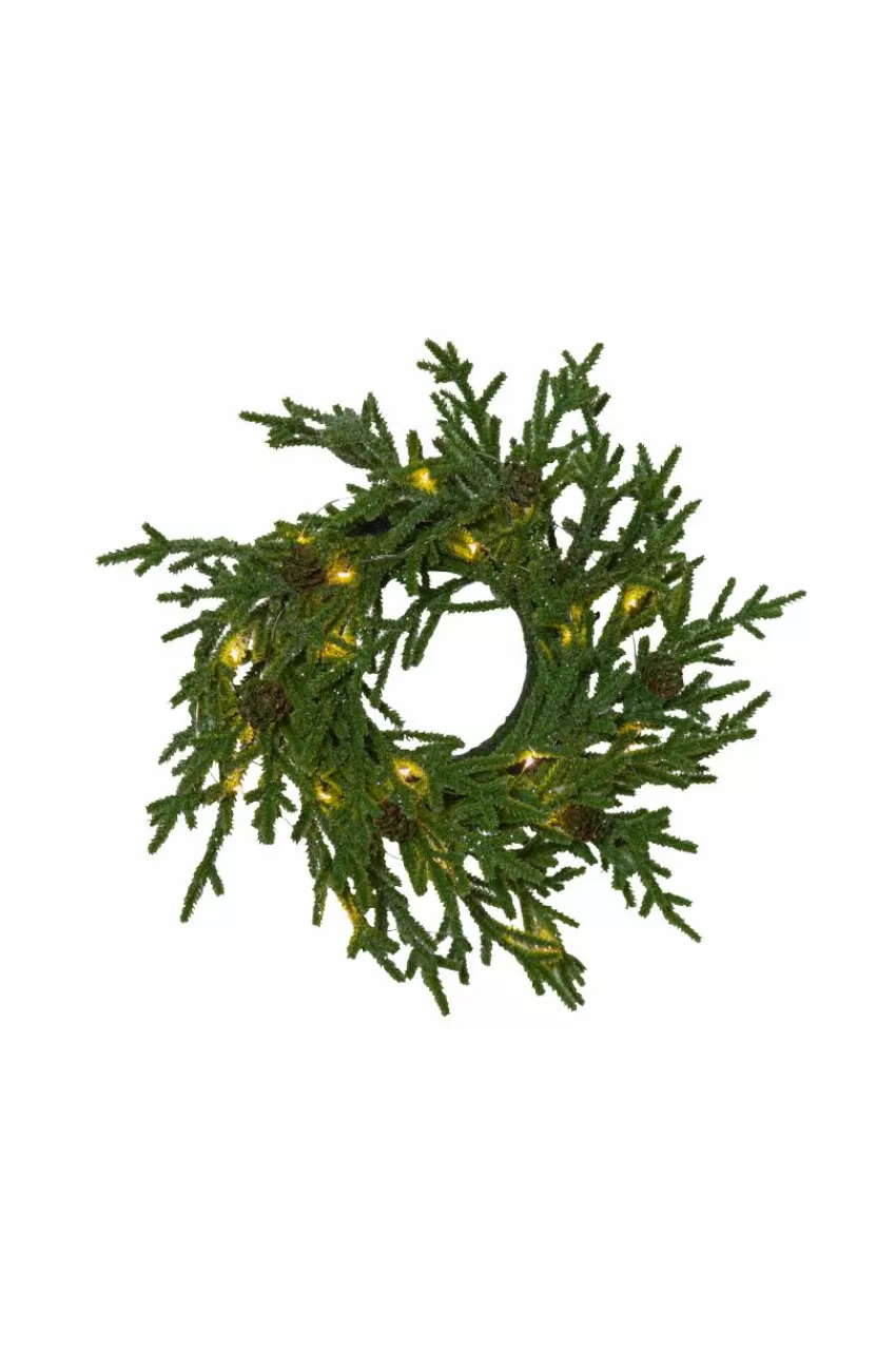 Julbelysning*Jotex Krans Lummer 38cm Green