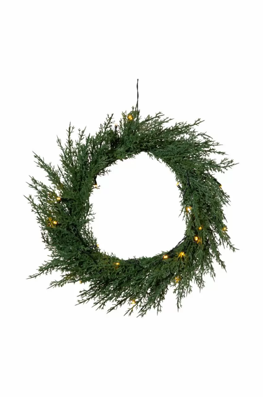 Julbelysning*Jotex Krans Thuja 40cm Grön