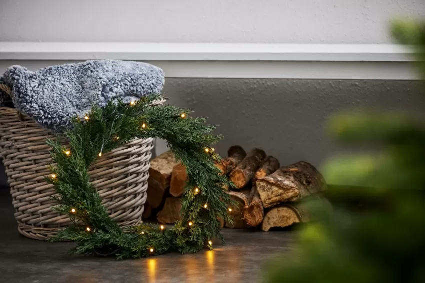 Julbelysning*Jotex Krans Thuja 40cm Grön