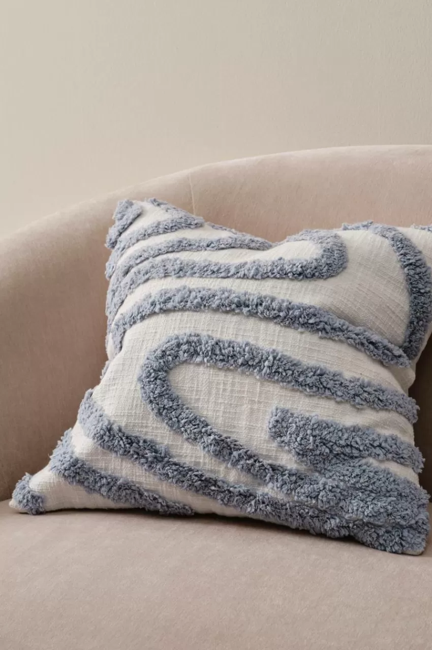 Prydnadskuddar & Fodral*Jotex KYLA Kuddfodral 50x50 Cm Blå/naturvit