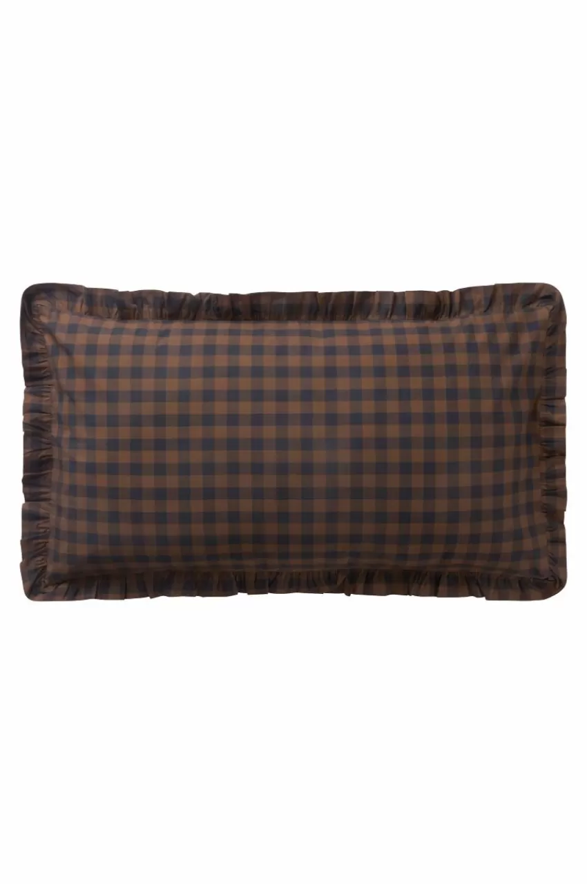 Örngott*Jotex LAUREN FRILL örngott Med Volang Ekologisk 90x50 Cm Brun/svart