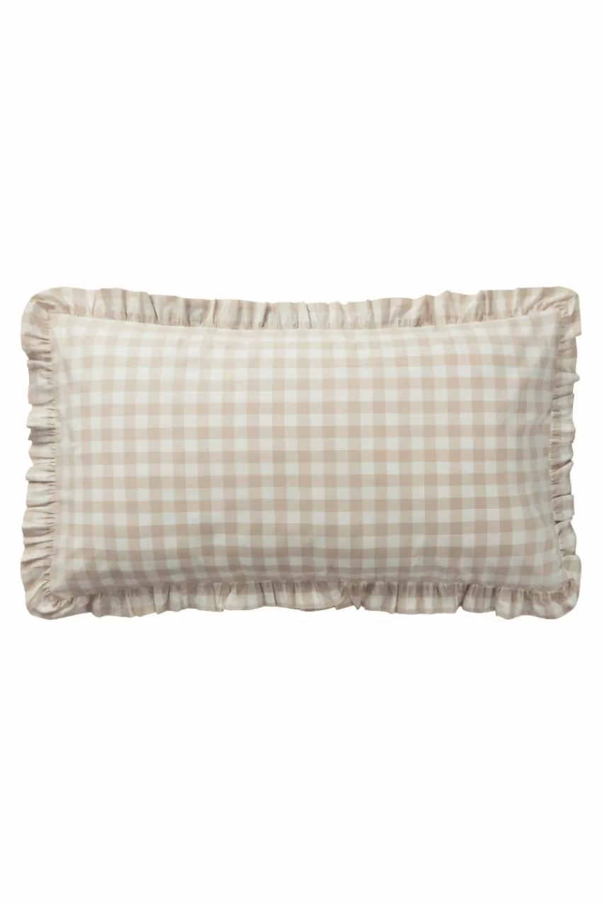 Örngott*Jotex LAUREN FRILL örngott Med Volang Ekologisk 90x50 Cm Beige/vit