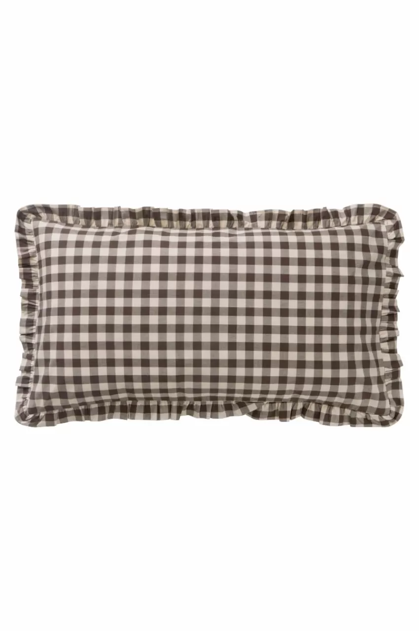 Örngott*Jotex LAUREN FRILL örngott Med Volang Ekologisk 90x50 Cm Brun/beige
