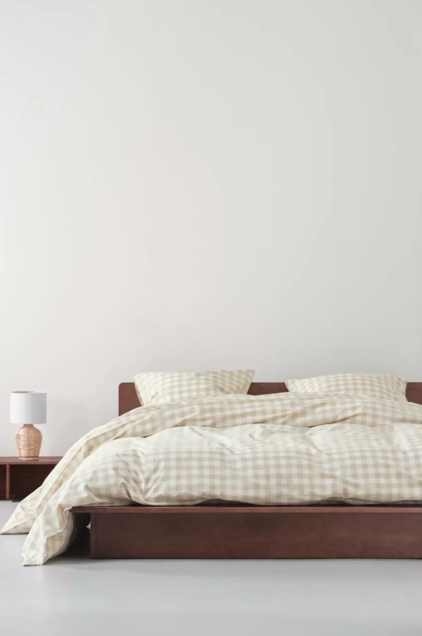 Påslakanset*Jotex LAUREN Påslakanset Dubbelsäng Ekologisk Beige/vit