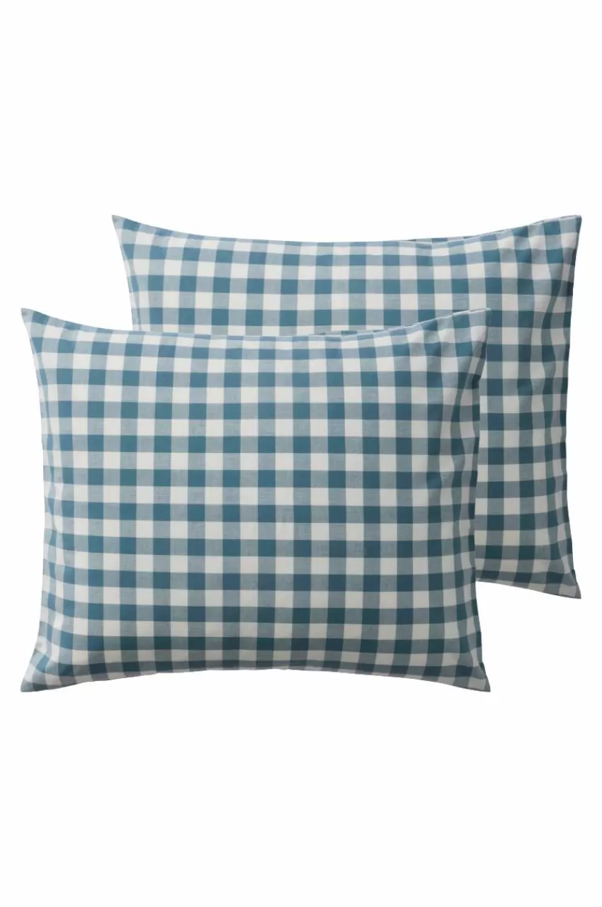 Örngott*Jotex LAUREN örngott 2-pack 60x50 Cm Ekologisk Blå/vit