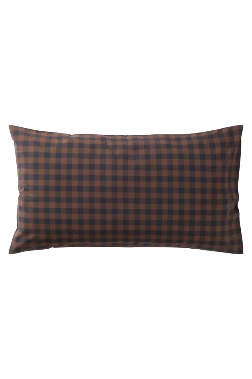 Örngott*Jotex LAUREN örngott 90x50 Cm Ekologisk Brun/svart