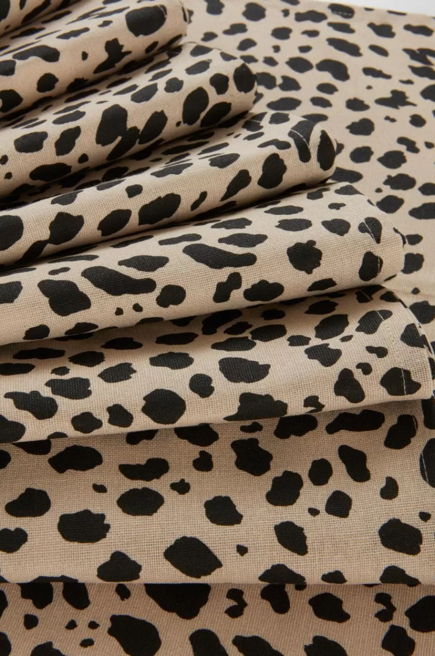 Servetter*Jotex LEO Servett 8-pack Beige/svart