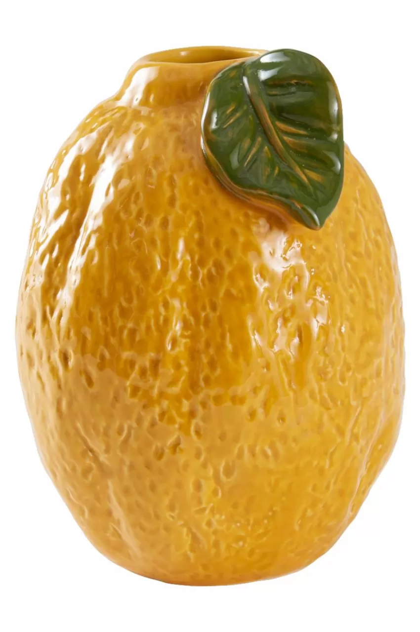 Vaser*Jotex LIMONE Vas - Höjd 19 Cm Gul/grön