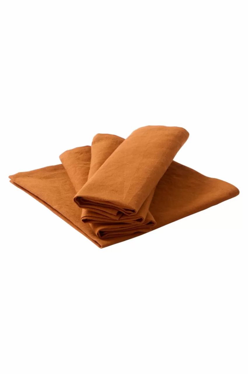 Servetter*Jotex LINA Servett Linnemix 4-pack Brun