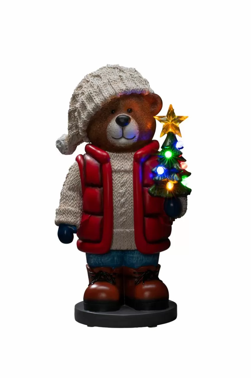 Julbelysning*Jotex Liten Teddybjörn LED Höjd 38,5 Cm Flerfärgad