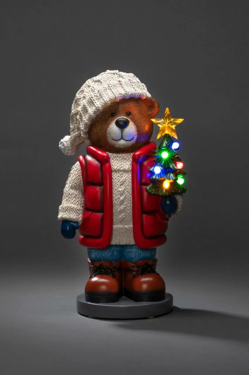 Julbelysning*Jotex Liten Teddybjörn LED Höjd 38,5 Cm Flerfärgad