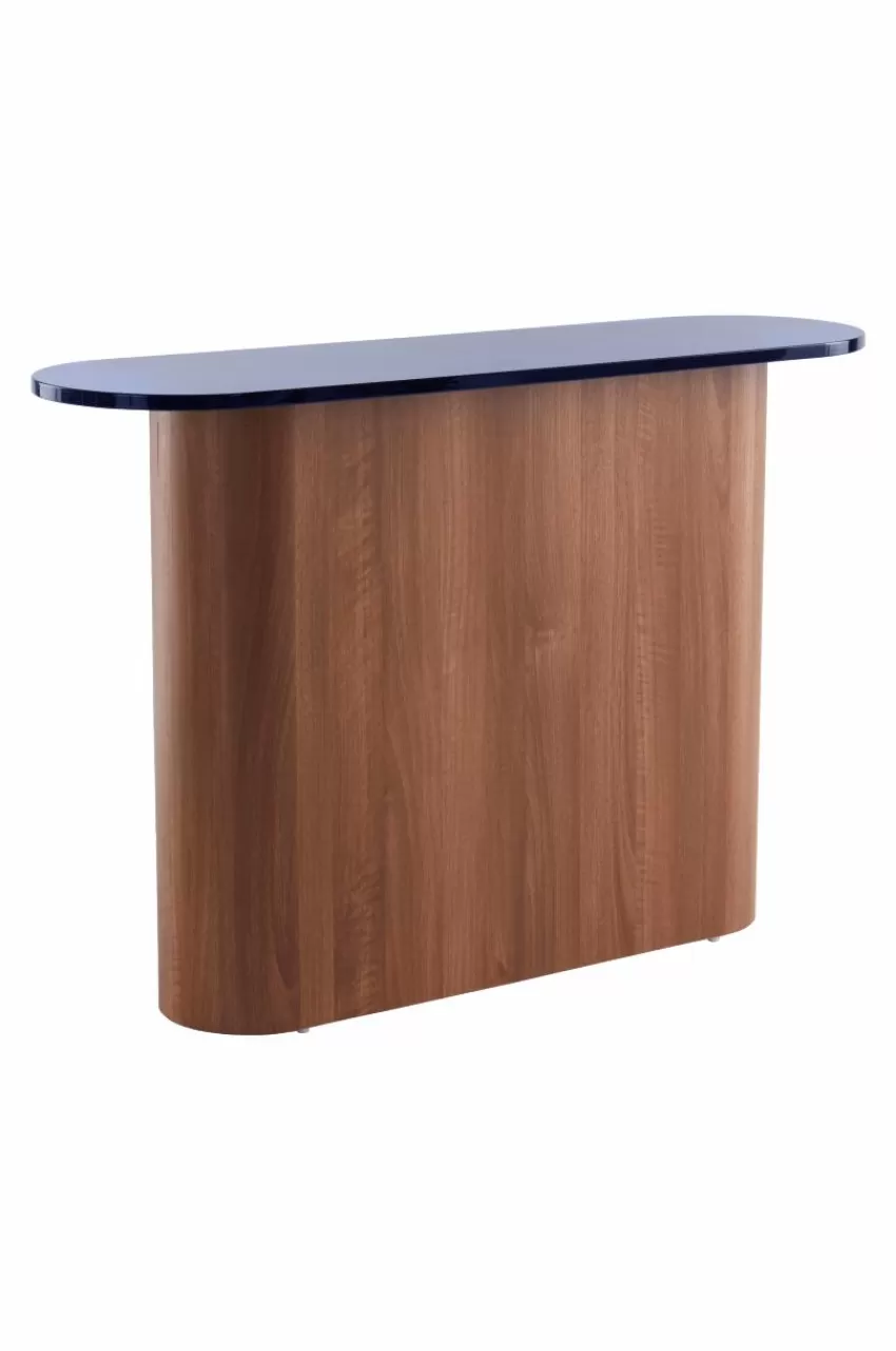Bord*Jotex LIVI Sideboard 35x120 Cm Blå/valnöt