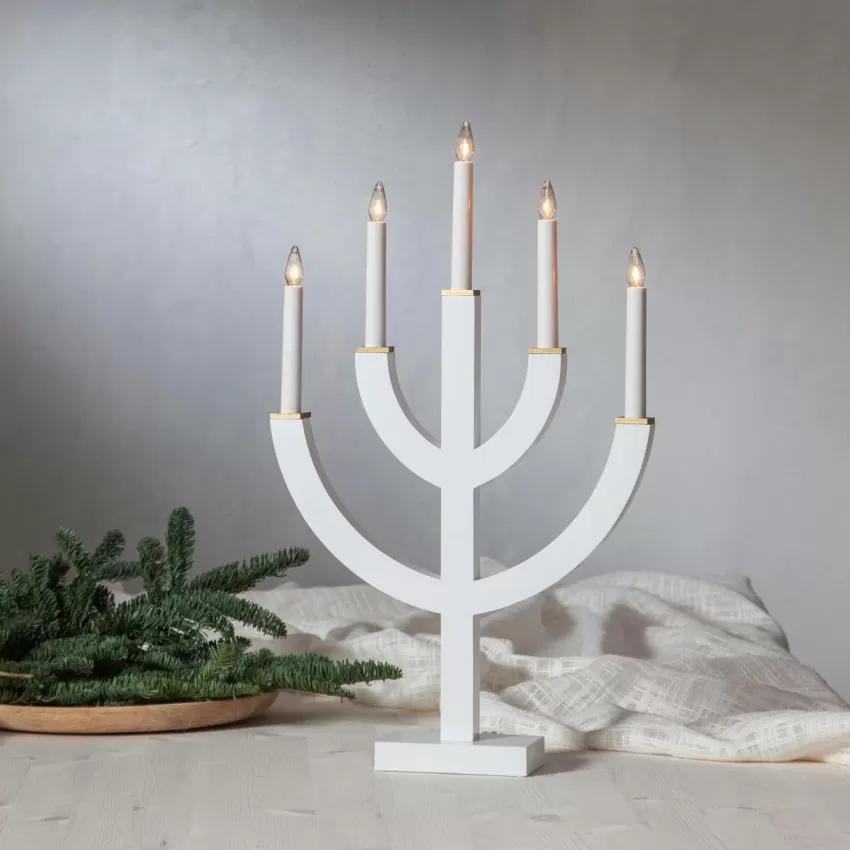 Julbelysning*Jotex Ljusstake Anno 59 Cm Vit