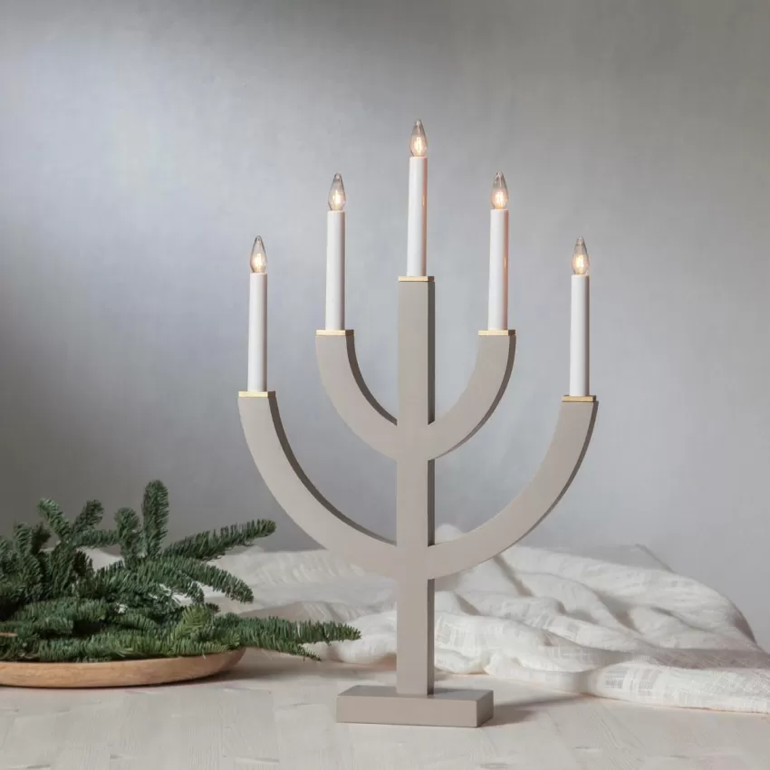 Julbelysning*Jotex Ljusstake Anno 59 Cm Grå