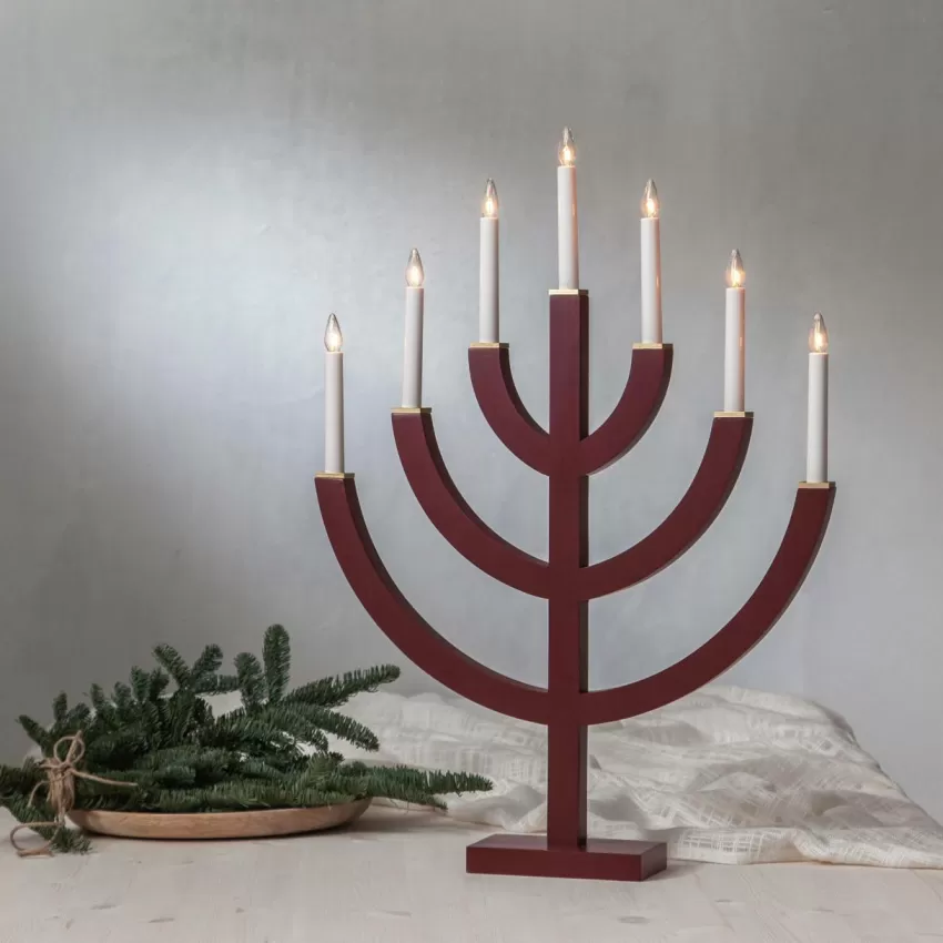 Julbelysning*Jotex Ljusstake Anno 71cm Röd