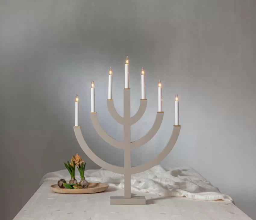 Julbelysning*Jotex Ljusstake Anno 71cm Grå